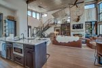 Rustic wood beams and reclaimed Tennessee barn wood 